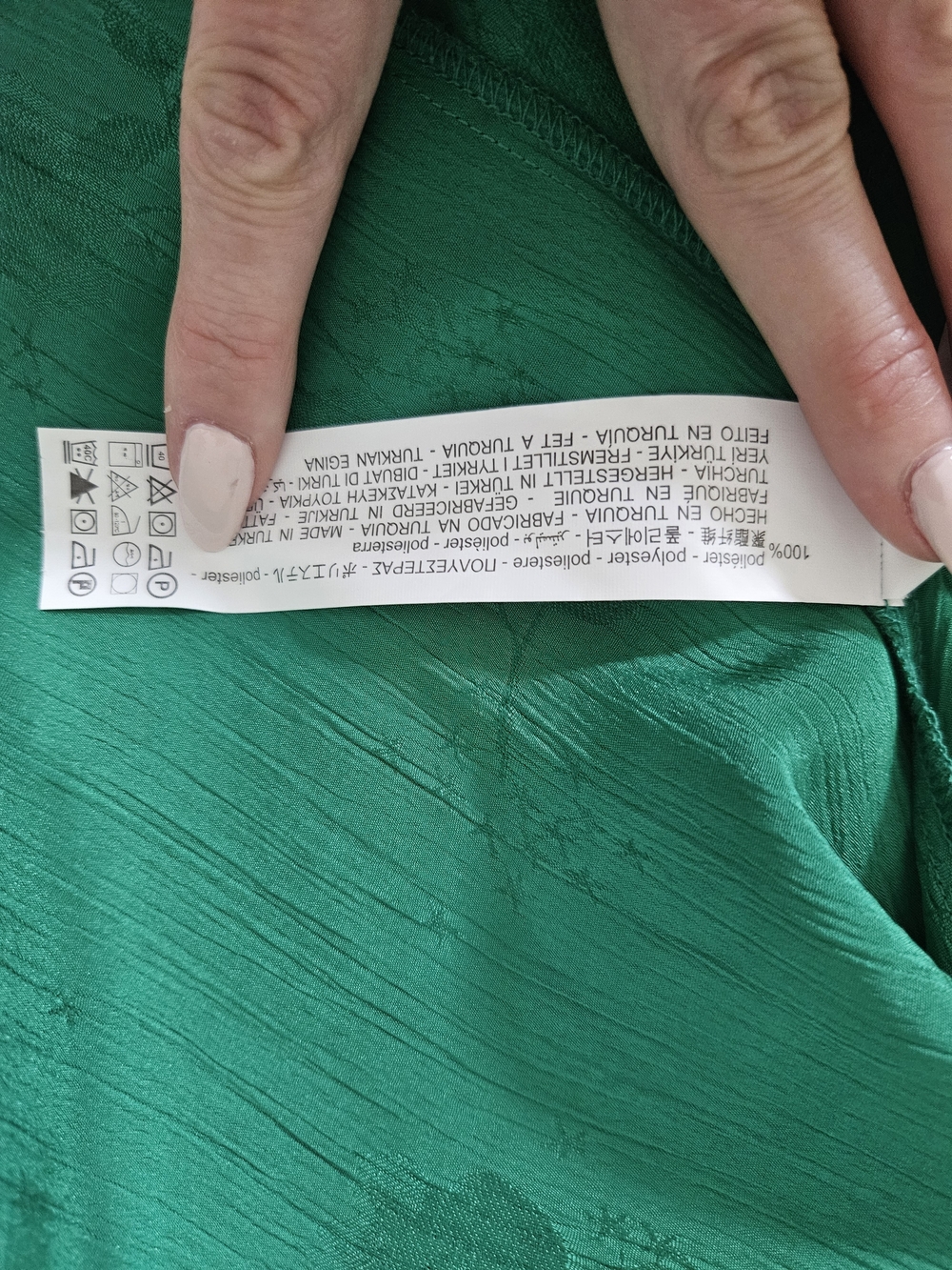 Zara Green Button-Up Blouse - Picture 7 of 8